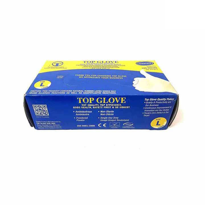 Găng tay cao su Thiên nhiên có bột – Top Glove